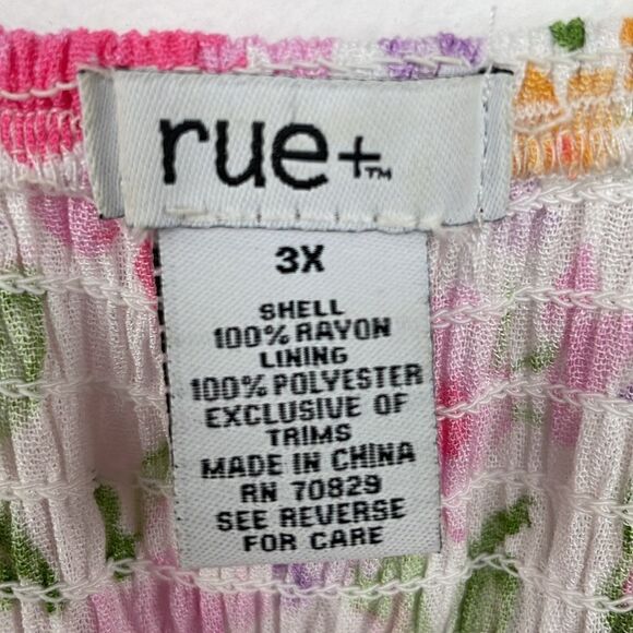 Rue 21 Floral Print Women's Sleeveless Floral Mini Dress Tiered Ruffle detail 3X - Picture 8 of 13